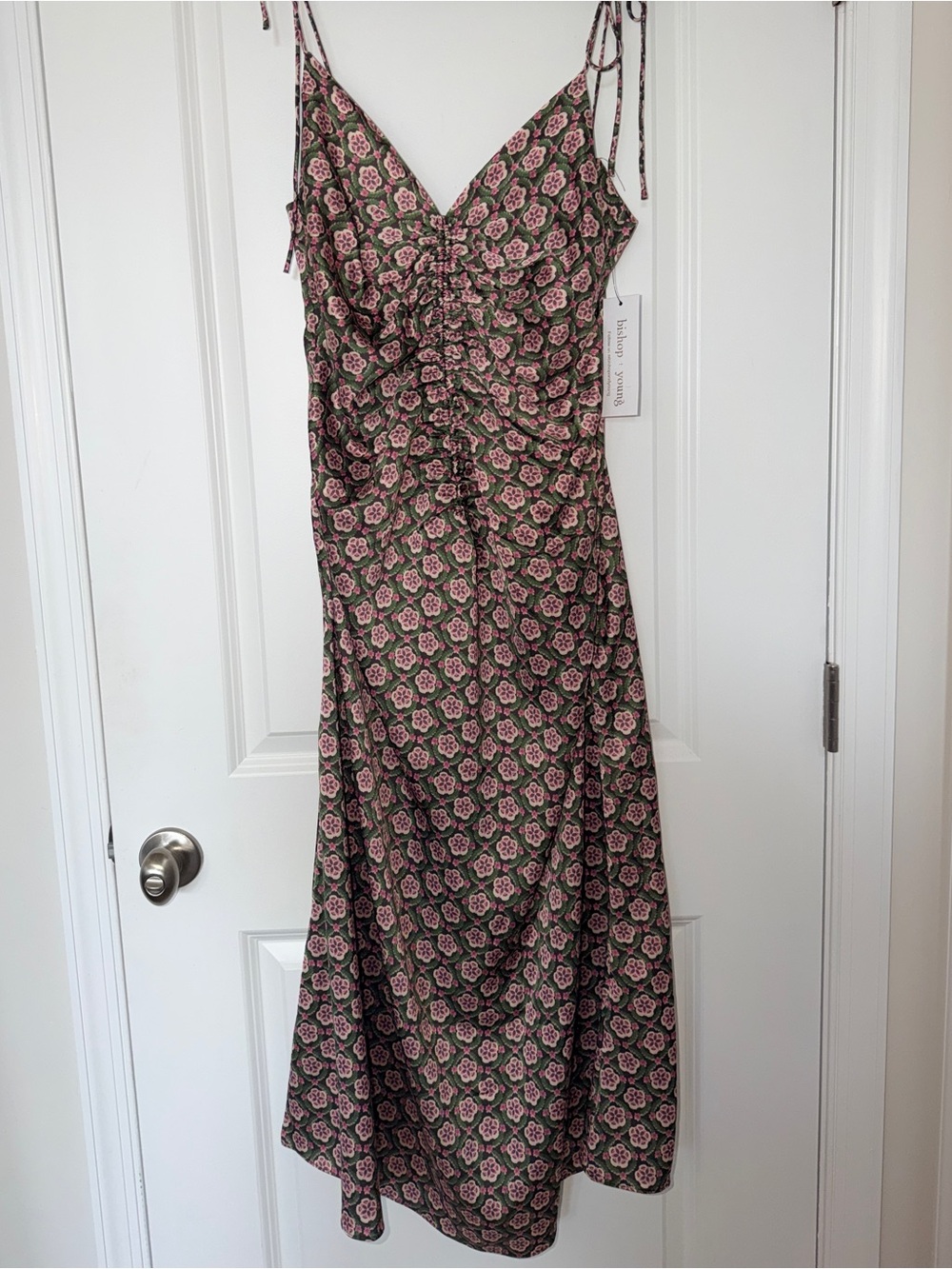bishop + young Olive and Pink Floral Slip Dress - Picture 4 of 7